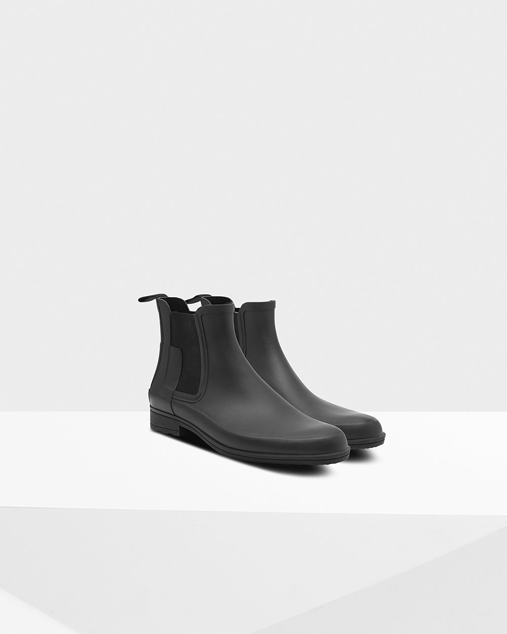 Mens Hunter Refined Slim Fit - Chelsea Boots Black - 6971-ILKRF